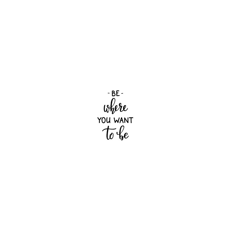 Reprint Stämpel "BE WHERE" Ej monterad