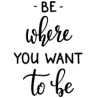 Reprint Stämpel "BE WHERE" Ej monterad