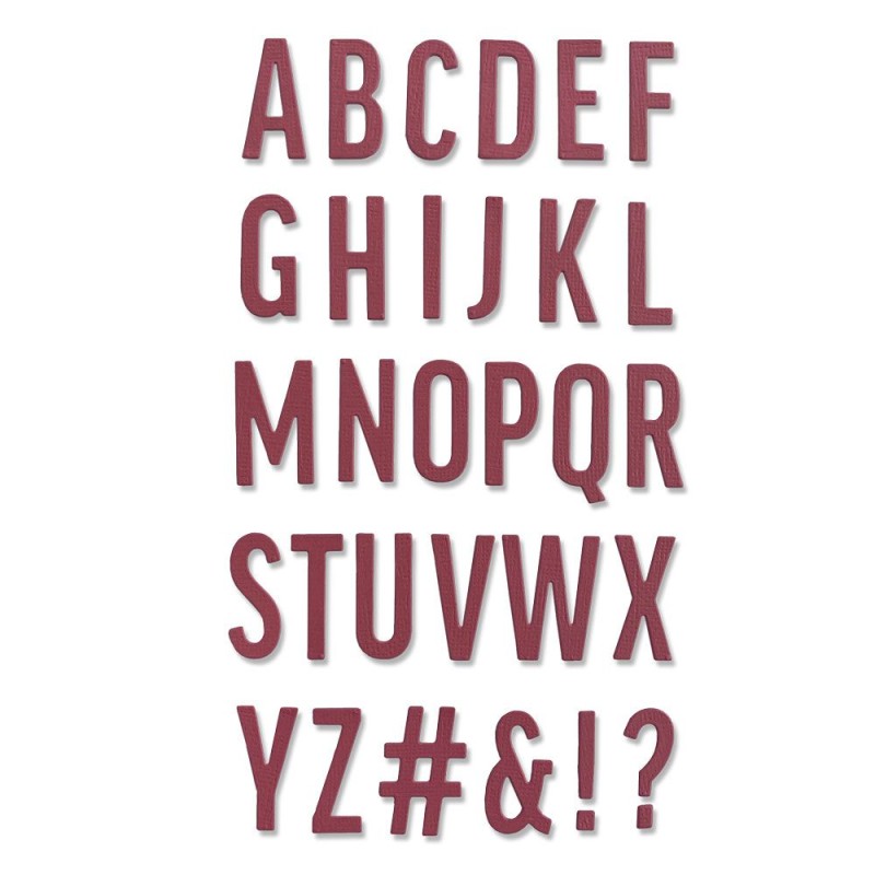 Sizzix Thinlits Die Set - 30PK Bold Alphabet  Alison Williams