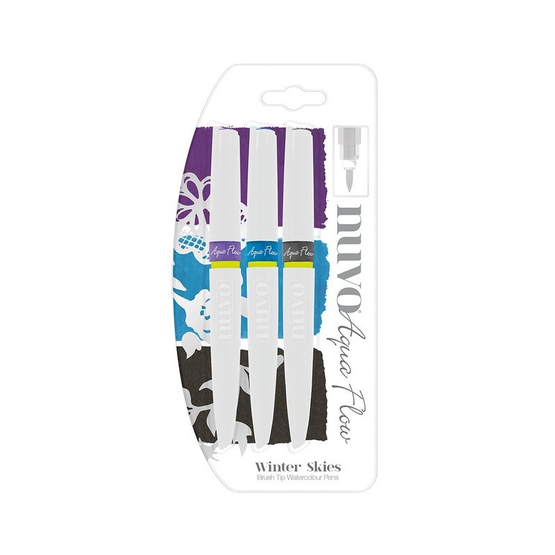 Nuvo • Aqua flow watercolour brush tip 3pcs Winter