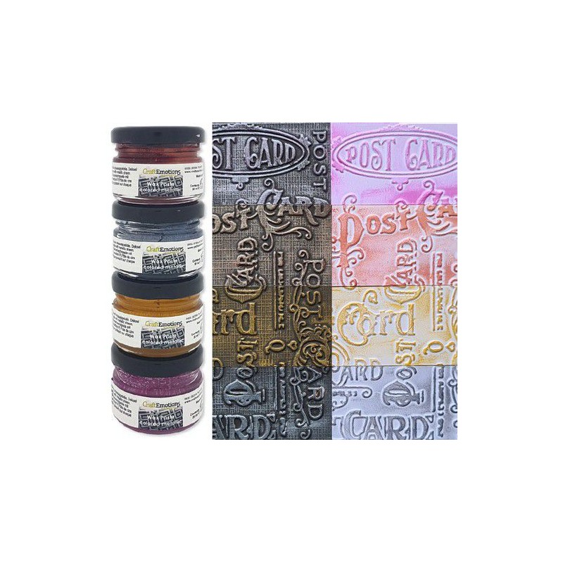 CraftEmotions Wax Paste Colored metallic 2 4x20 ml
