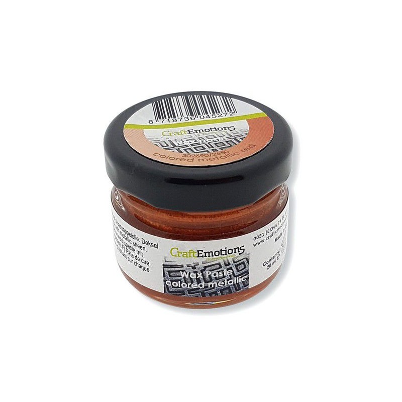 CraftEmotions Wax Paste colored metallic - red 20 ml