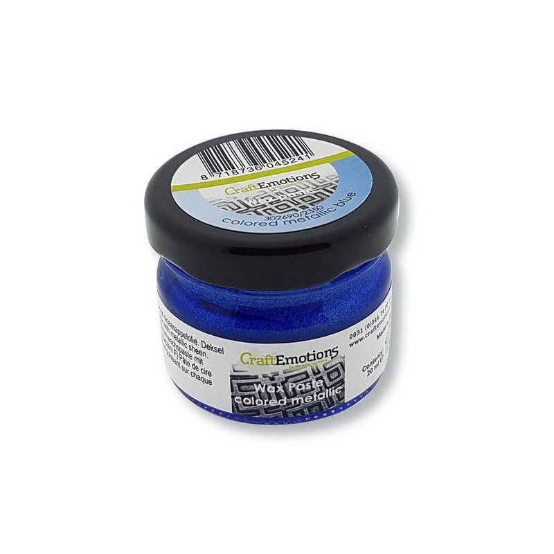 CraftEmotions Wax Paste colored metallic - blue 20 ml