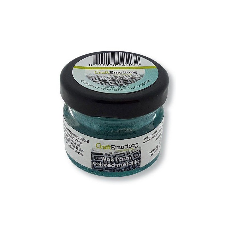 CraftEmotions Wax Paste colored metallic - turquoise 20 ml