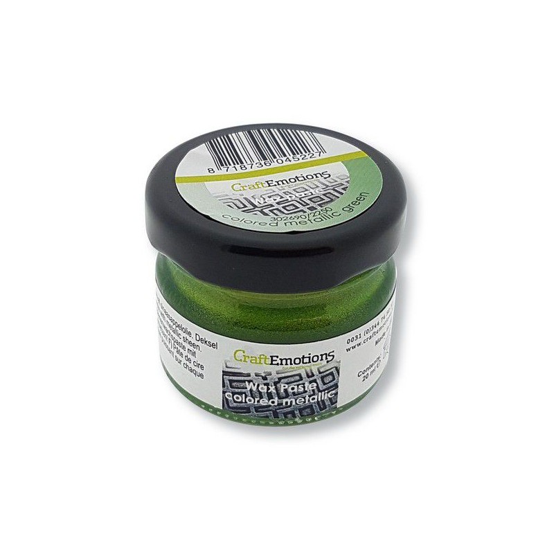 CraftEmotions Wax Paste colored metallic - green 20 ml