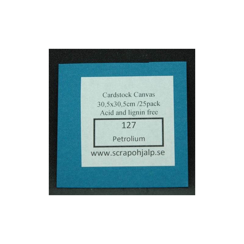 Scrap & Hjälp Cardstock Petrolium 12"x12" 25 pack eller styckvis SoH127