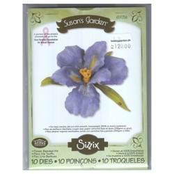 Sizzix Thinlits Die Set Flower - Bearded Iris 10PK  S.Tierney-Cockburn