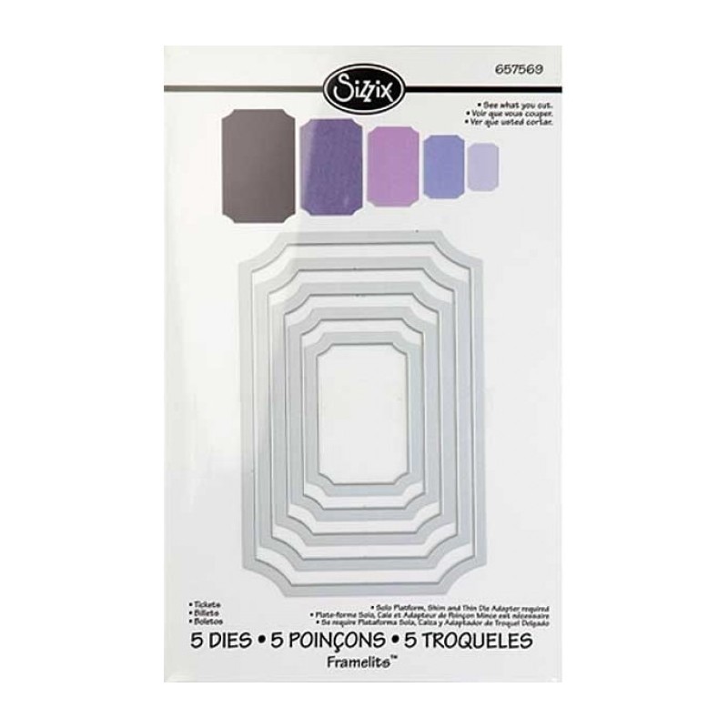 Sizzix Framelits Die - Tickets 5PK  Pete Hughes