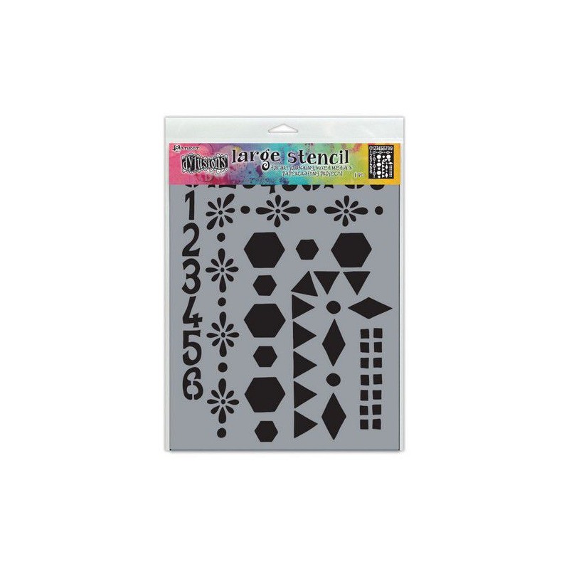 Ranger Dylusions STOR stencil Number frame - LARGE  Dyan Reaveley