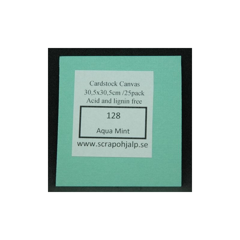 Scrap & Hjälp Cardstock Aqua Mint 12"x12" 25 pack eller styckvis SoH128