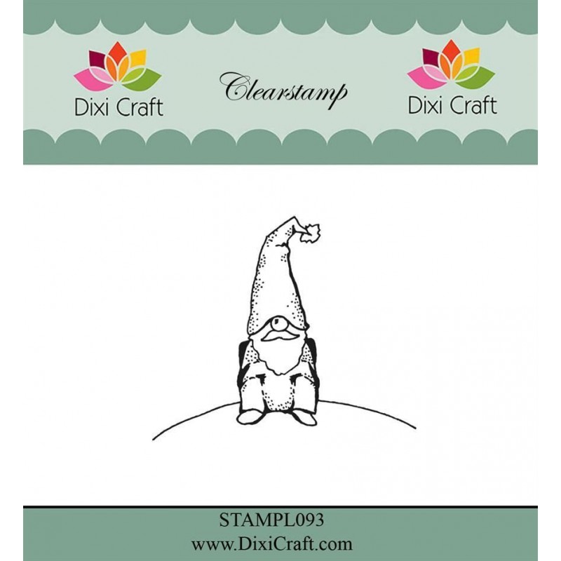 DIXI CRAFT CLEARSTAMP "Sitting Gnome" STAMPL093