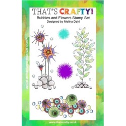That's Crafty! Clear Stamp Set - Bubbles and Flowers Malina Dahl