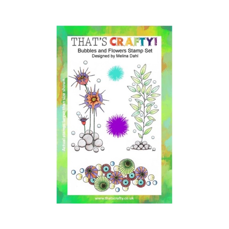 That's Crafty! Clear Stamp Set - Bubbles and Flowers