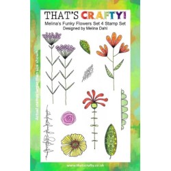 That's Crafty! Clear Stamp Set - Funky Flowers Set 4 Malina Dahl