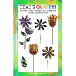 That's Crafty! Clear Stamp Set - Funky Flowers Set 3 Malina Dahl