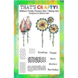 That's Crafty! Clear Stamp Set - Funky Flowers Set 1 Malina Dahl