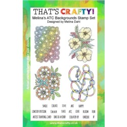 That's Crafty! Clear Stamp Set - ATC Backgrounds Malina Dahl