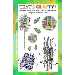 That's Crafty! Clear Stamp Set - Funky Flowers Set 2 Malina Dahl