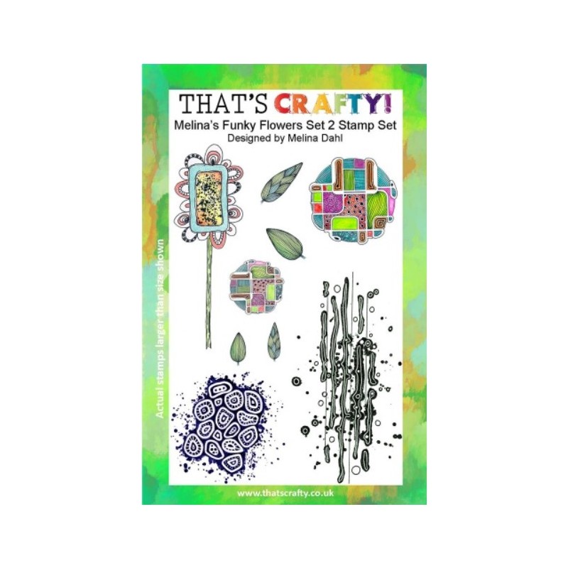 That's Crafty! Clear Stamp Set - Funky Flowers Set 2 Malina Dahl