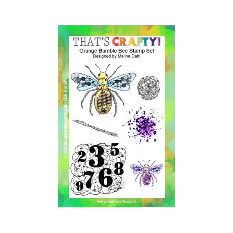 That's Crafty! Clear Stamp Set - Grunge Bumble Bee Malina Dahl