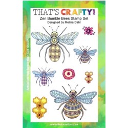That's Crafty! Clear Stamp Set - Zen Bumble Bees Malina Dahl