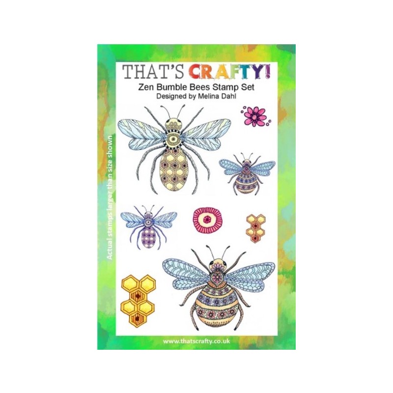 That's Crafty! Clear Stamp Set - Zen Bumble Bees Malina Dahl