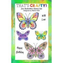 That's Crafty! Clear Stamp Set - Zen Butterflies Malina Dahl