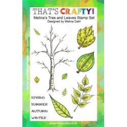 That's Crafty! Clear Stamp Set - Melina's Tree and Leaves Malina Dahl