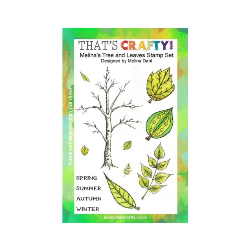 That's Crafty! Clear Stamp Set - Melina's Tree and Leaves Malina Dahl