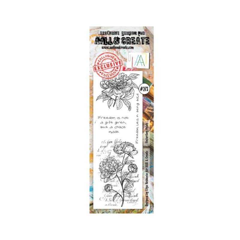 AALL & Create Border Stamp 273 - Unfurling Petals Olga Heldwein