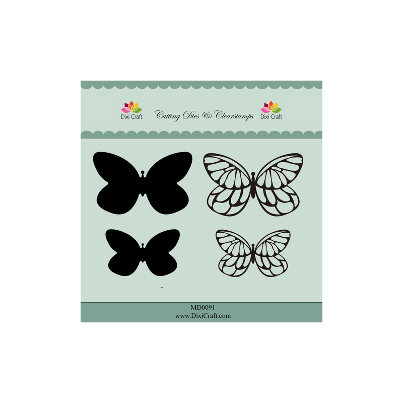 DIXI CRAFT DIES & CLEARSTAMP “Butterflies (4 PCS)”