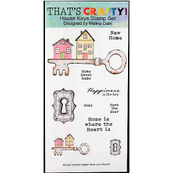That's Crafty! Clearstamp slimline - "House Keys" Melina Dahl