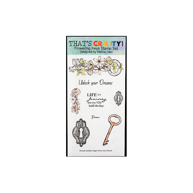 That's Crafty! Clearstamp slimline - "Flowering Keys" Melina Dahl