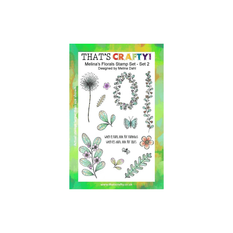 That`s Crafty! Clearstamp A5 - Melinas Florals Set 2