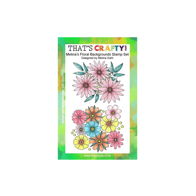That's Crafty! Clearstamp A5 - Flower Background Melina Dahl