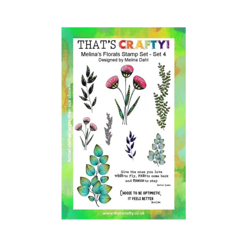 That`s Crafty! Clearstamp A5 - Melinas Florals Set 4