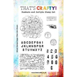 That's Crafty! Clearstamp A5 - Numbers and Scripts