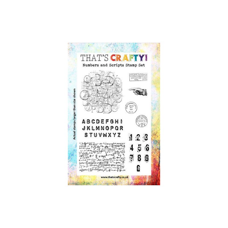 That's Crafty! Clearstamp A5 - Numbers and Scripts
