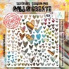 AALL & Create Stencil Heapza Hearts AALL-PC-134 15x15cm Autour de Mwa