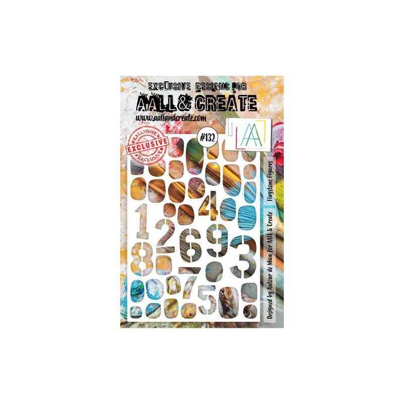 AALL & Create Stencil Flagstone Figures  20x15cm Autour de Mwa