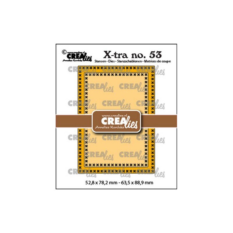 Crealies Xtra no. 53 ATC Dies 2 st Cross Stitch CLXtra53 63,5x88,9mm