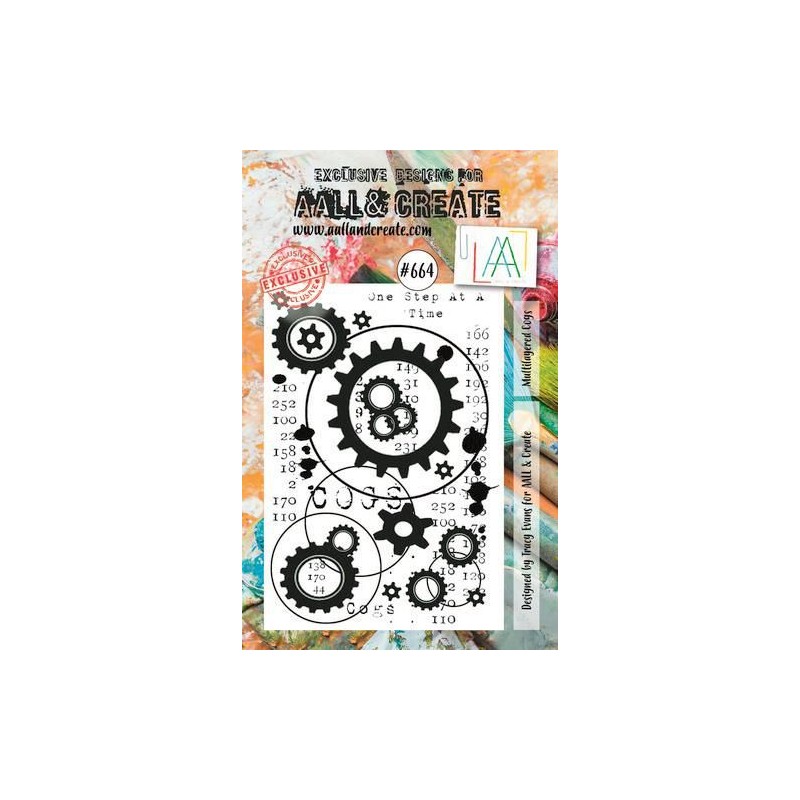 AALL & Create Stamp Multilayered Cogs  7,3x10,25cm Tracy Evans