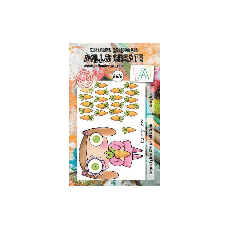 AALL & Create Stamp Bunny Love  7,3x10,25cm Janet Klein