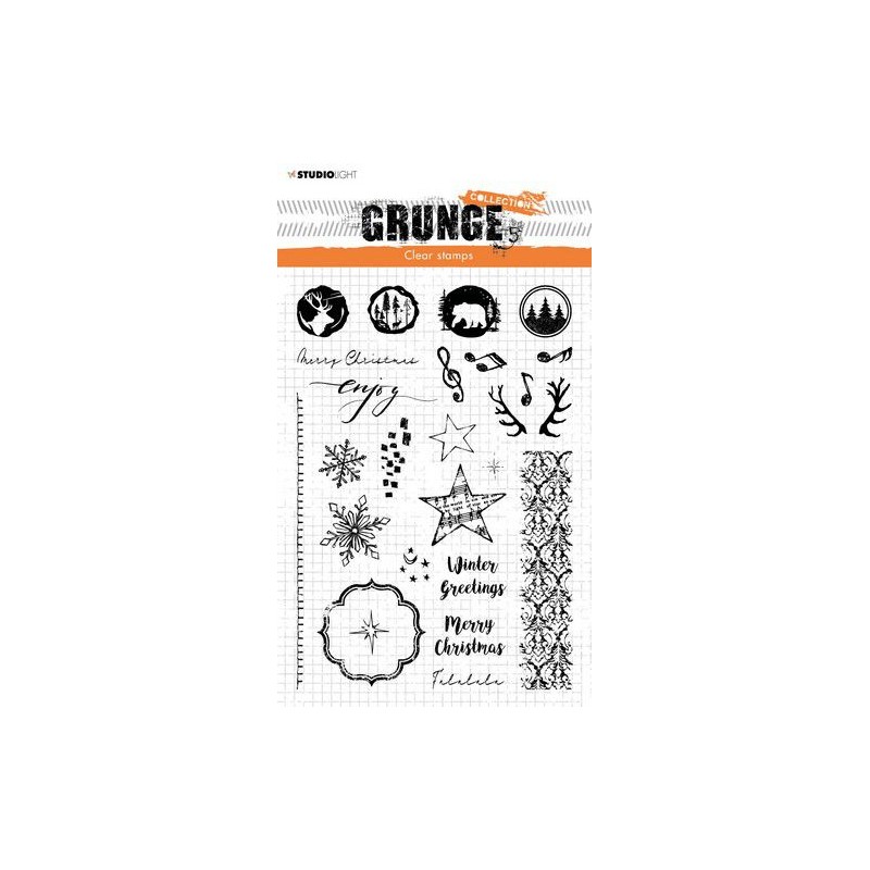 Studio Light Clear Stamp Grunge Collection nr.106 SL-GR-STAMP106 148x210mm