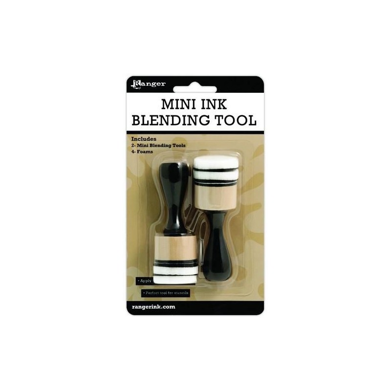 Ranger mini ink blending tool 1 round (incl 2 tools/4 foams) IBT40965