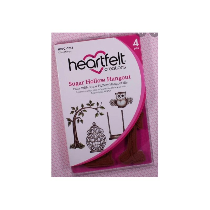 Heartfelt Creations, Sugar Hollow Hangout Cling Stamp Set
