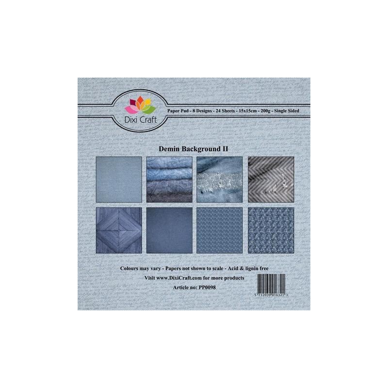 DIXI CRAFT PAPIRSBLOK 15X15CM “Denim Background II”