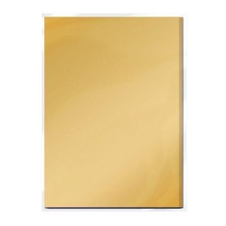 Tonic Studios mirror card - satin - A4 x5 honey gold  9472E