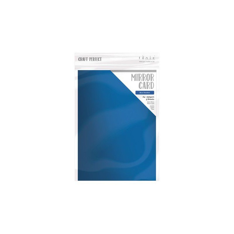 Tonic Studios mirror card - satin - A4 x5 Blue Obsidian 9479E