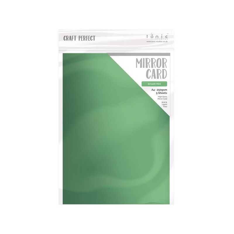 Tonic Studios mirror card - satin - A4 x5 Smooth mint 9450E